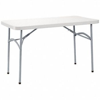NATIONAL PUBLIC SEATING Folding Table Blow Molded Plastic 48 in, 793EH8