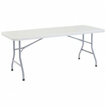 NATIONAL PUBLIC SEATING Fldg Tbl Rectgl Polypropylene 72 L 30 W, 9UDW2