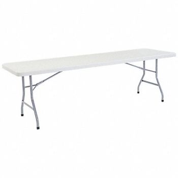 NATIONAL PUBLIC SEATING Fldg Tbl Rectgl Polypropylene 96 L 30 W, 8ZED9