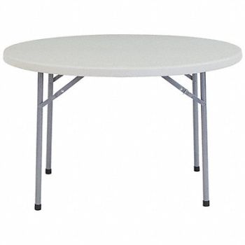 NATIONAL PUBLIC SEATING Fldg Tbl Round Polypropylene 48 Dia, 23PG33