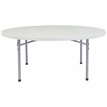 NATIONAL PUBLIC SEATING Fldg Tbl Round Polypropylene 71 Dia, 23PG34