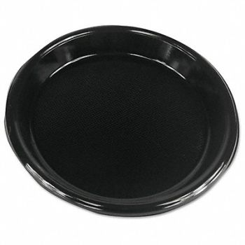 GRAINGER APPROVED Disp Plastic Plate 10 in Black PK500, 799LL1