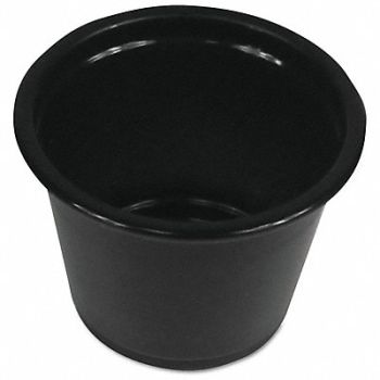 GRAINGER APPROVED Disposable Portion Cup 1 oz Black PK2500, 799LL2