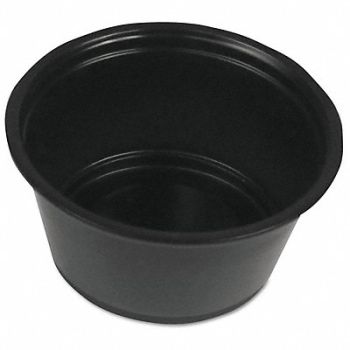 GRAINGER APPROVED Disposable Portion Cup 2 oz Black PK2500, 799LL4