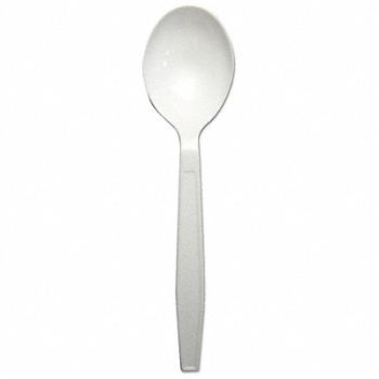GRAINGER APPROVED Disposable Soup Spoon White Heavy PK1000, 485V95