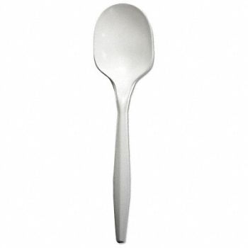 GRAINGER APPROVED Disposable Soup Spoon White Med PK1000, 485V85