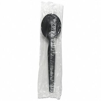 GRAINGER APPROVED Disp Soup Spoon Black Heavy PK1000, 485W21