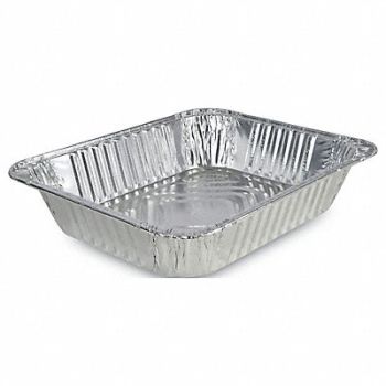 BOARDWALK Food Pan Aluminum Half Size PK100, 55LE39