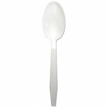 GRAINGER APPROVED Disposable Spoon White Heavy PK1000, 485V94