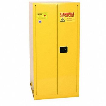 EAGLE Vertical Drum Cabinet 55 gal Yellow, 3W372