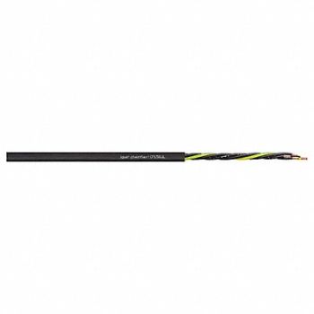 CHAINFLEX Run Tray Cable Copper 14 AWG Jet Blk, 801JG0