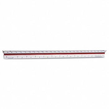 CHARTPAK Architect Triangular Scale 12 White, 51UW56