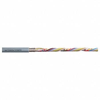 CHAINFLEX Data Cable PUR 0.33 in dia Window Gray, 801LL2