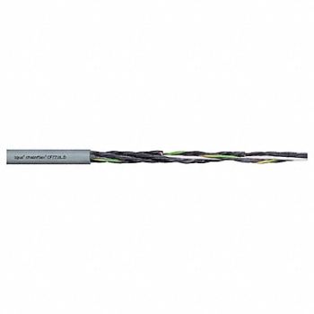 CHAINFLEX Control Cable Copper 10 AWG Window Gray, 801JV9