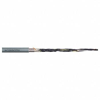 CHAINFLEX Control Cable Copper 16 AWG Window Gray, 801JX7