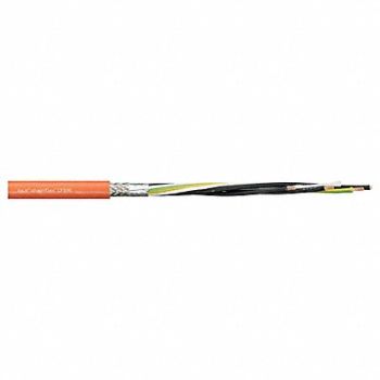 CHAINFLEX Power Cable PUR 0.57 in dia Lt Orng, 801M91