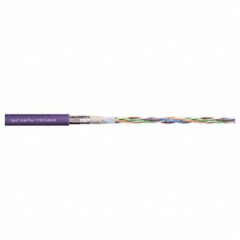 CHAINFLEX Bus Cable TPE 50 V 0.3 in dia Ylw/Green, 801MD3