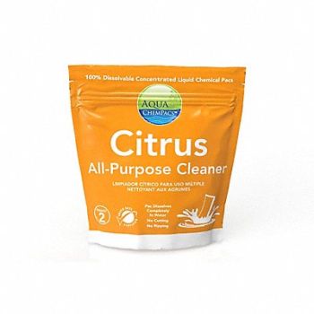 AQUA CHEMPACS Disinfectant Cleaner Jar Liquid Citrus, 807HR0
