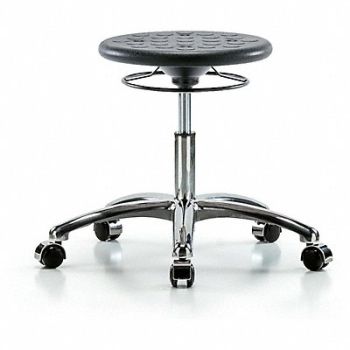 BLUE RIDGE ERGONOMICS Cleanroom Polyurethane Stool Black, 797R22