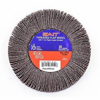 UNITED ABRASIVES-SAIT Flap Wheel 4.5 D 5/8-11 Arbor 120 Grit, 22PT52