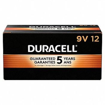 DURACELL Battery Alkaline 9V Premium PK12, 21EK79