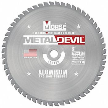 MORSE Circular Saw Blade 8 dia Blade 56 Teeth, 798HD7