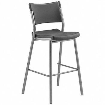 NATIONAL PUBLIC SEATING Cafe Height Stool 42 H 17 W Charcoal, 49CV69
