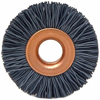 BRUSH RESEARCH MFG. Wheel Brush 1 in dia 0.018 inWire, 40AJ29