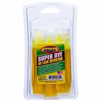 SUPERCOOL A/C Leak Detection Dye .25 Oz PK12, 4LTU9