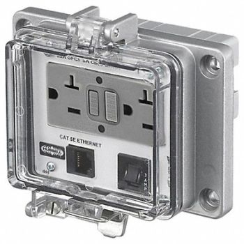 HUBBELL WIRING DEVICE-KELLEMS Access Port Power And Data NEMA 12/4, 1CXG3