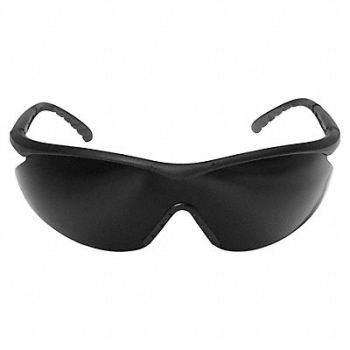 EDGE EYEWEAR Safety Glasses Smoke Lens Black Frame M, 801WJ6