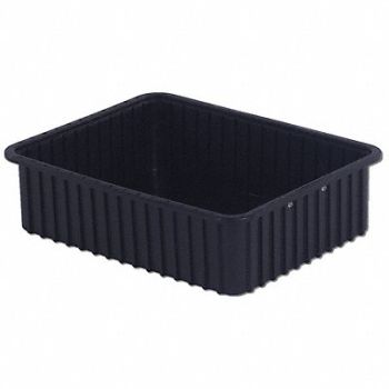 LEWISBINS Divider Box Black TPE 26, 9HN48