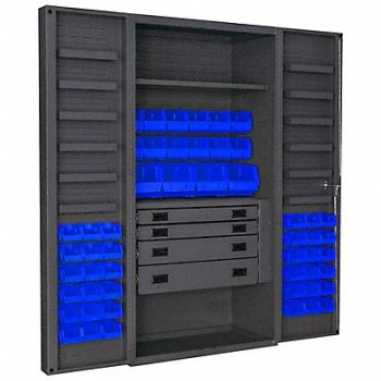 DURHAM MFG K4933 Bin Cabinet Gray 72 x36 x24 52BlBns, 36FC21