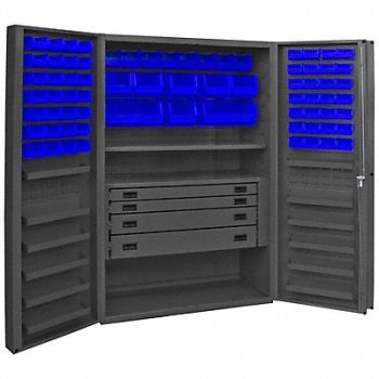 DURHAM MFG K4937 Bin Cabinet Gray 72 x36 x24 72BlBns, 36FC29
