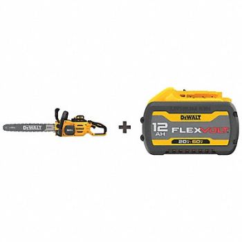 DEWALT Chainsaw Kit 20 Bar Bonus Battery 60V, 387HE9