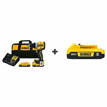 DEWALT Cordless Drill Kit 20V Bonus Battery, 387ZP6