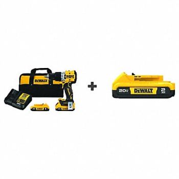 DEWALT Hammer Drill Kit 20V Bonus Battery, 387ZP7