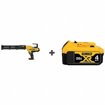 DEWALT Caulk Gun 20V DC 29 oz Battery, 386VL0