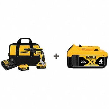STANLEY BLACK DECKER Screw Gun Kit Cordless 20V Battery, 385XR5