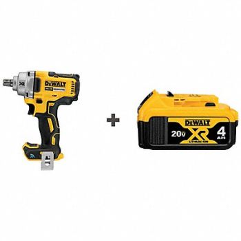 DEWALT Impact Wrench Cordless Compact 20VDC, 386VK6