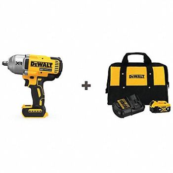 DEWALT Cordless Impact Wrench 20VDC Battery, 386VL5