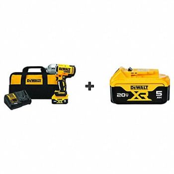 DEWALT Cordless Impact Wrench Bonus Battery, 387ZR1