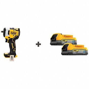 STANLEY BLACK DECKER Cordless Impact Wrench 3/8 Battery, 385XR0