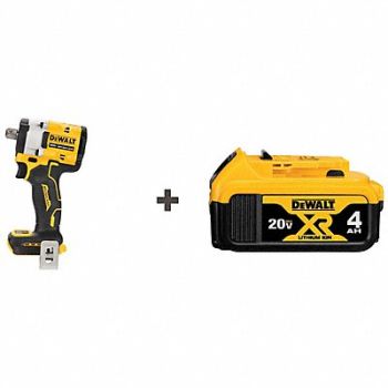DEWALT Cordless Impact Wrench Battery, 386VK3