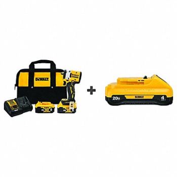 DEWALT Cordless Impact Wrench Bonus Battery, 387ZR0