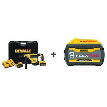 DEWALT Cordless Rotary Hammer Kit 60V Battery, 387ZN8