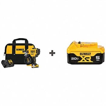 STANLEY BLACK DECKER Cordless Nailer Kit 20.0V Bonus Battery, 385XT4