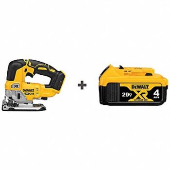 DEWALT Cordless Jig Saw 20VDC Battery, 386VK7