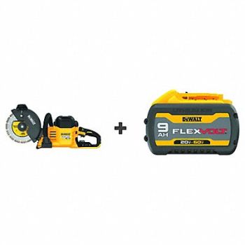 DEWALT Concrete Saw 9 60V Bonus Battery, 387ZN9