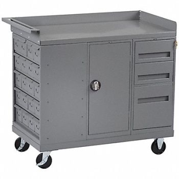 TENNSCO Mobile Cabinet Bench Steel 48 W 25 D, 6YE41